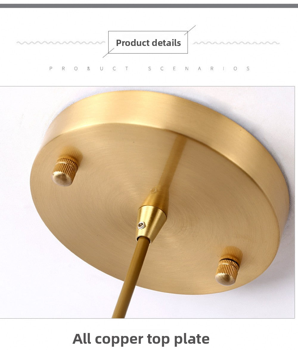 Aisle Light All-Copper Light Foyer Simple Modern Style Unique Room Light Entrance Balcony Corridor Brass Ceiling Light