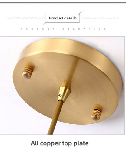 Aisle Light All-Copper Light Foyer Simple Modern Style Unique Room Light Entrance Balcony Corridor Brass Ceiling Light