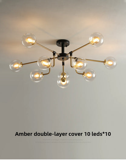 Nordic Lighting Simple Living Room Lamp Modern Style Designer Creative Light Luxury Bedroom Study Dining Room Magic Bean Pendant Light