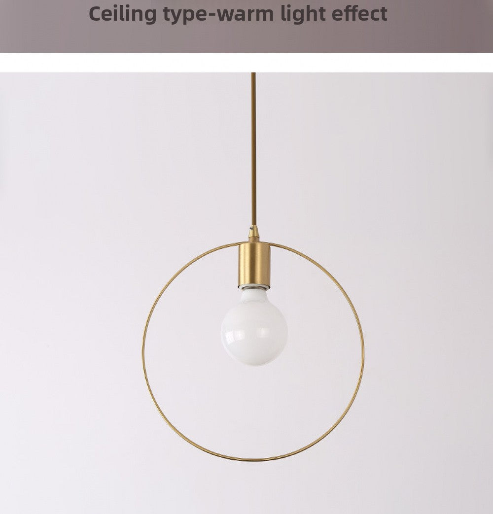 Aisle Light All-Copper Light Foyer Simple Modern Style Unique Room Light Entrance Balcony Corridor Brass Ceiling Light