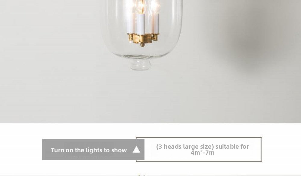 In Stock American Style Restaurant Pendant Light Dining Table Creative Light Luxury Postmodern Glass Hallway Light Entrance Hallway American Style Pendant Light