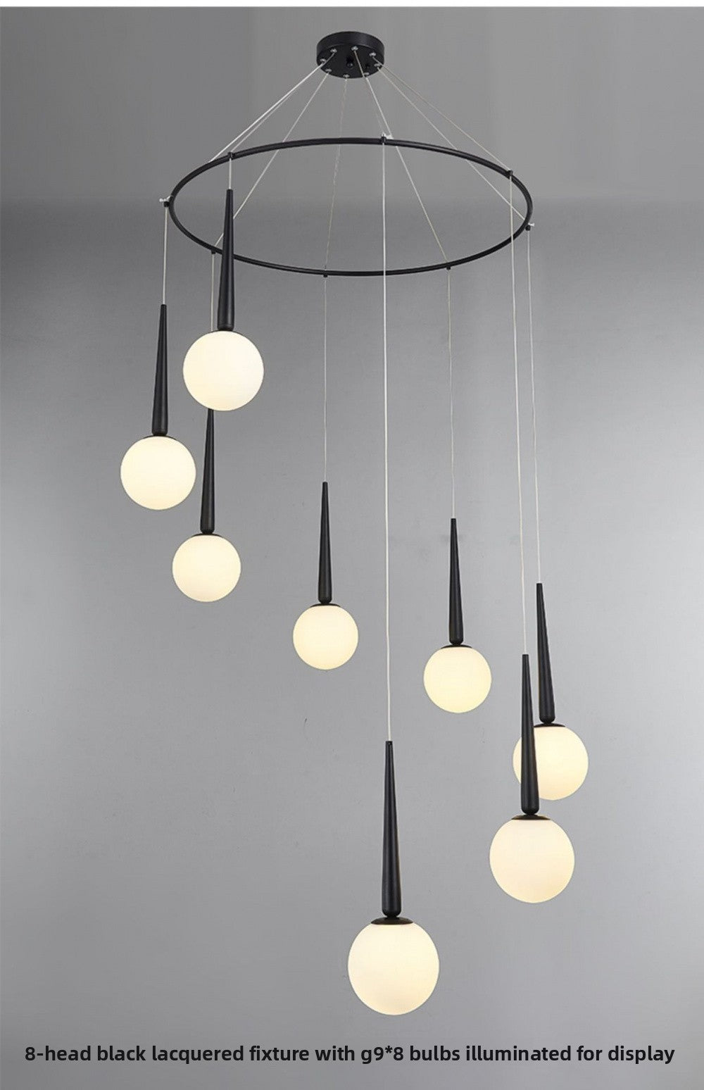 Staircase Chandelier for Duplex, Nordic Loft, Sloping Ceiling, Mezzanine, High Ceiling Villa, Mid-Level, Rotating Staircase, Long Chandelier