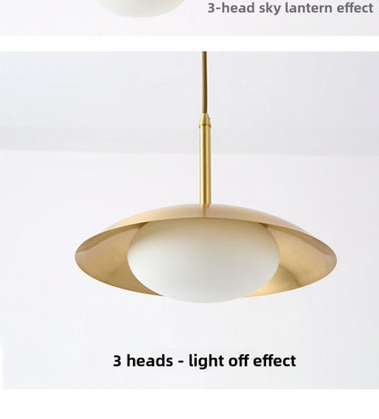 Restaurant Pendant Light Rectangular Nordic Brass Pendant Light Modern Creative Art Industrial Style Bar Round Dining Pendant Light