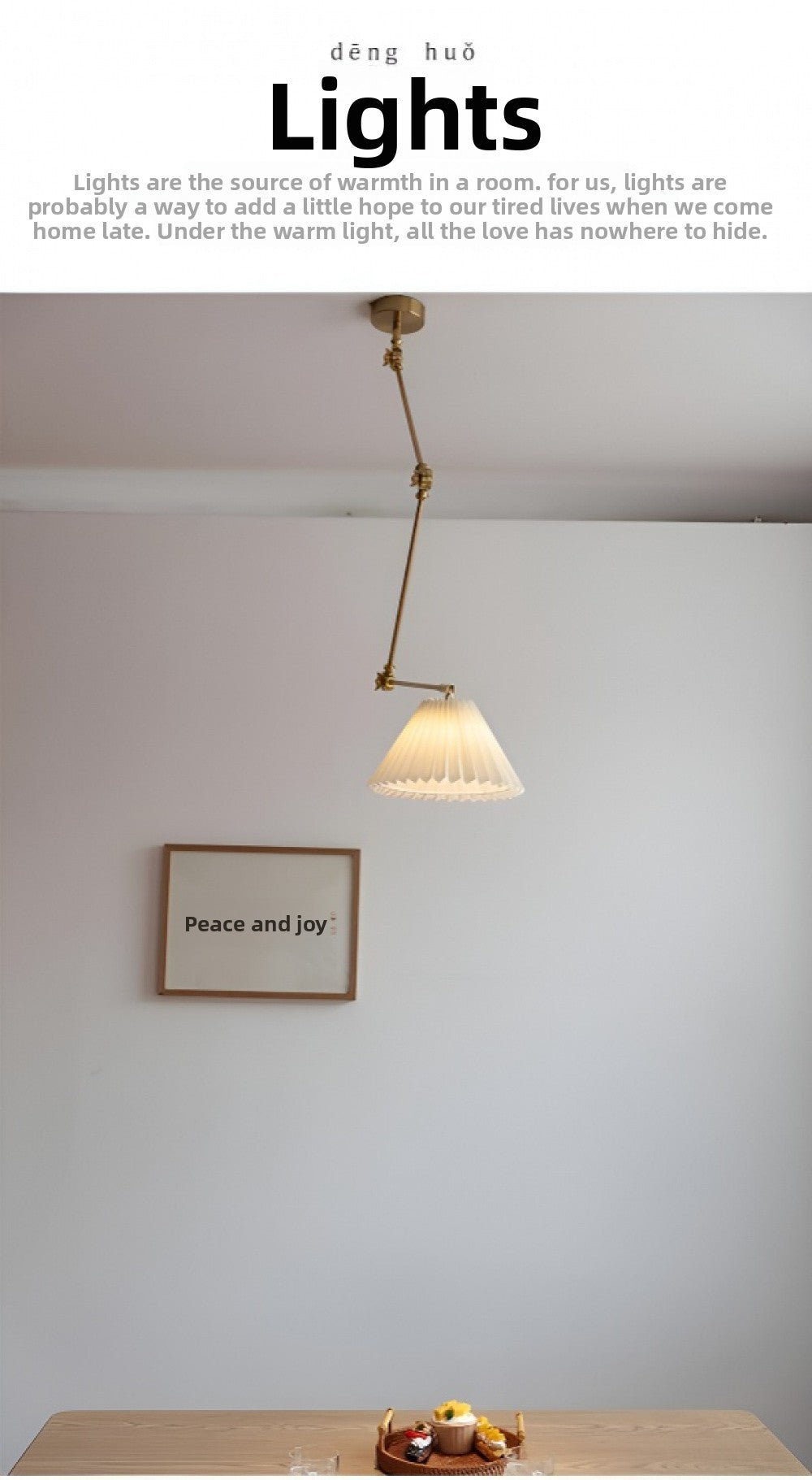 New Adjustable Dining Room Pendant Light Nordic Designer Island Small Bedroom Work Desk Designer Pleated Lighting Fixture