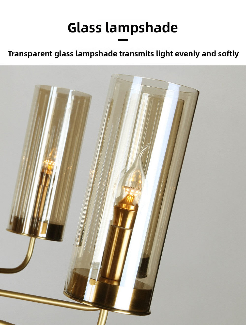 Postmodern Chandelier Full Copper Living Room Lighting High-end Luxurious Atmospheric Home Bedroom Dining Room Light Light Luxury American Style Chandelier