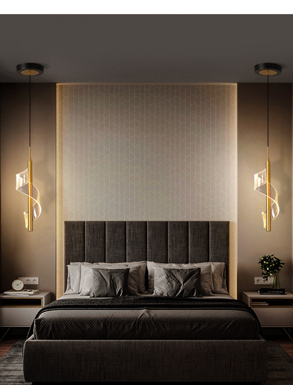 Nordic Art Bedroom Bedside Small Pendant Light Luxury 2021 New Modern Simple Internet Celebrity Designer Style Lighting
