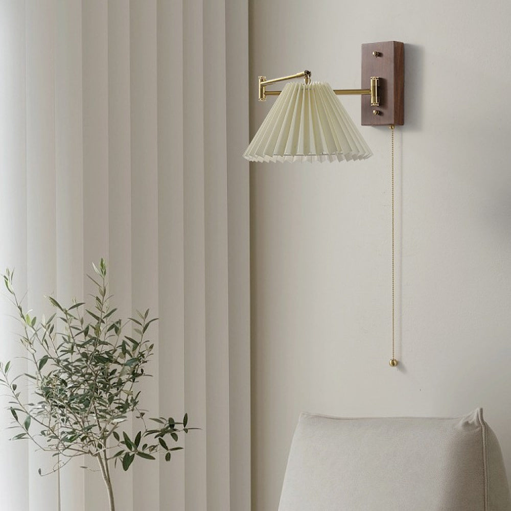 Nordic Japanese Style Bedroom Bedside Wall Lamp Copper Color Retro Simple Stair Aisle Lamp Living Room TV Background Wall Wall Lamp