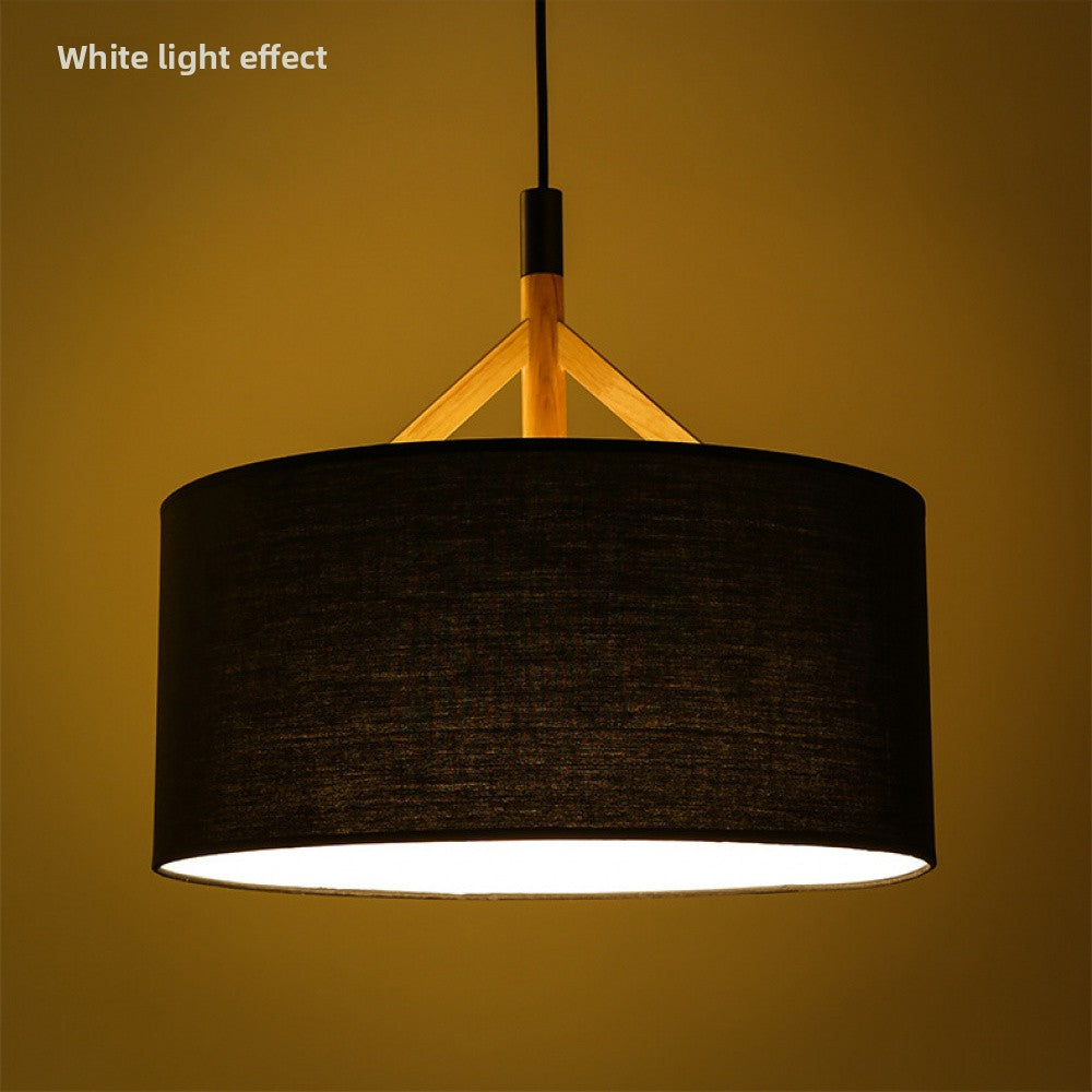 Creative Bar Counter Cafe Restaurant Pendant Light Simple Modern Solid Wood Art Single Head Restaurant Dining Table Pendant Light