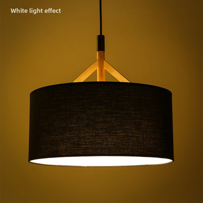 Creative Bar Counter Cafe Restaurant Pendant Light Simple Modern Solid Wood Art Single Head Restaurant Dining Table Pendant Light