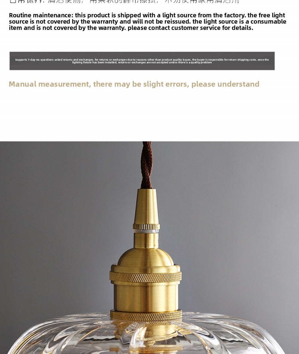 Nordic Light Luxury Brass Crystal Bar Pendant Light Simple Modern Bedside Crystal Lamp Hallway Entrance Corridor Light