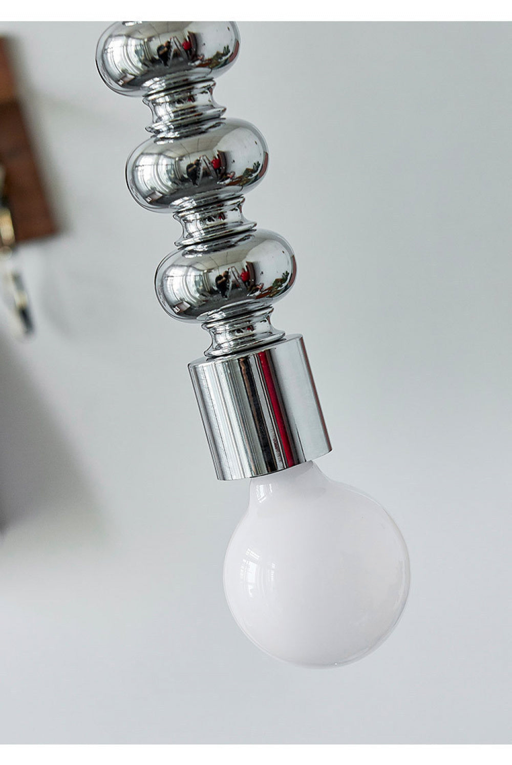 Bauhaus Chrome Silver Bedroom Bedside Pendant Light Designer Model Room Balcony Light Simple Dining Room Bar Pendant Light