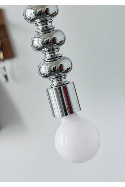 Bauhaus Chrome Silver Bedroom Bedside Pendant Light Designer Model Room Balcony Light Simple Dining Room Bar Pendant Light