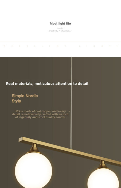 Restaurant Pendant Light Nordic Simple Modern Dining Room Living Room Light Creative Personality Bedroom Bar Light All Copper 2019 New Model