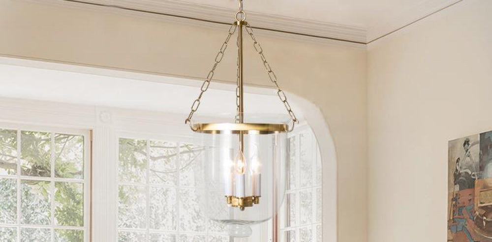 In Stock American Style Restaurant Pendant Light Dining Table Creative Light Luxury Postmodern Glass Hallway Light Entrance Hallway American Style Pendant Light