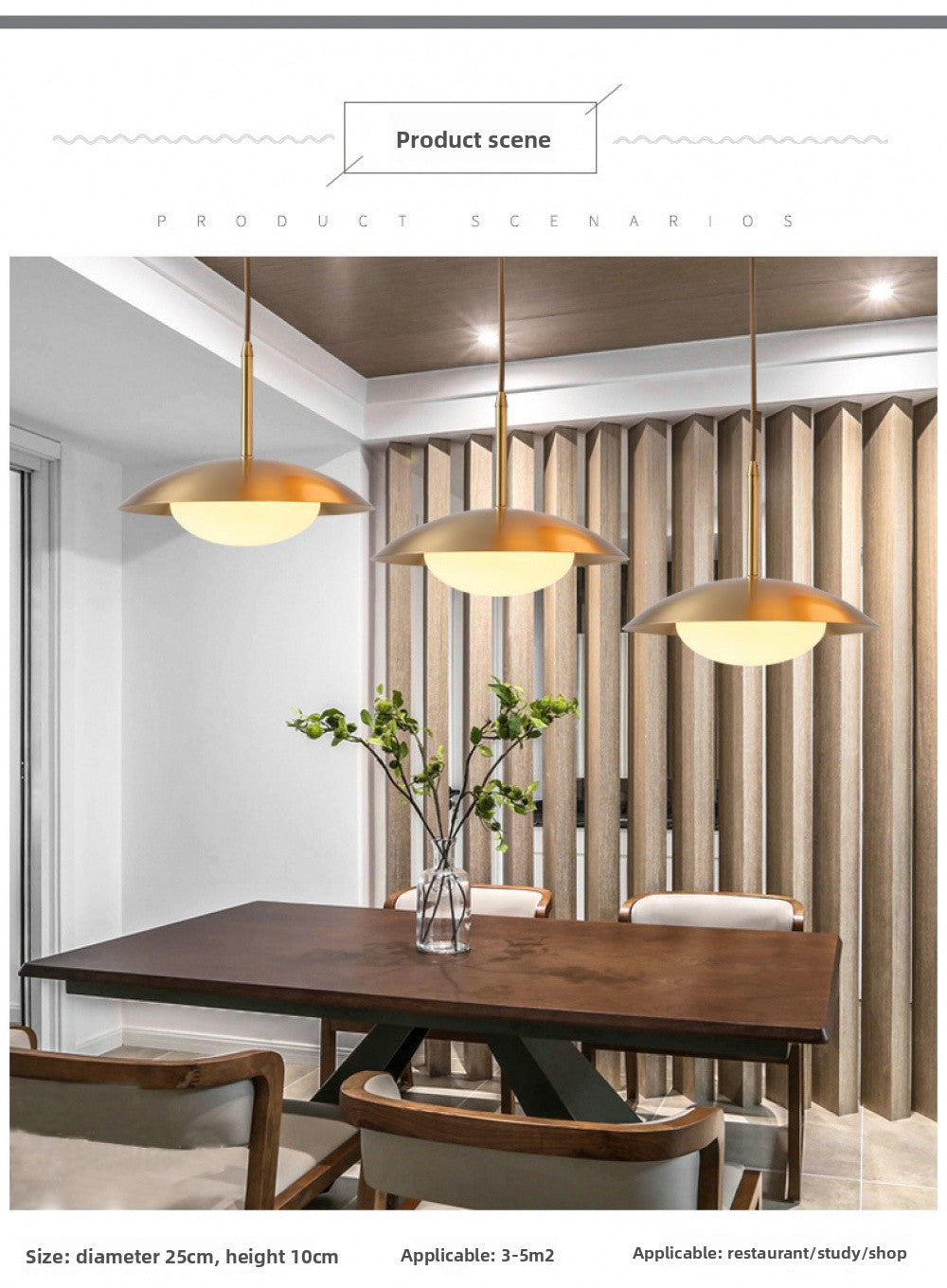 Restaurant Pendant Light Rectangular Nordic Brass Pendant Light Modern Creative Art Industrial Style Bar Round Dining Pendant Light