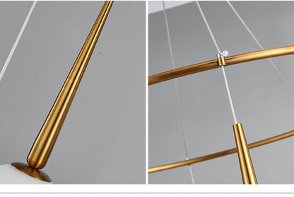 Staircase Chandelier for Duplex, Nordic Loft, Sloping Ceiling, Mezzanine, High Ceiling Villa, Mid-Level, Rotating Staircase, Long Chandelier