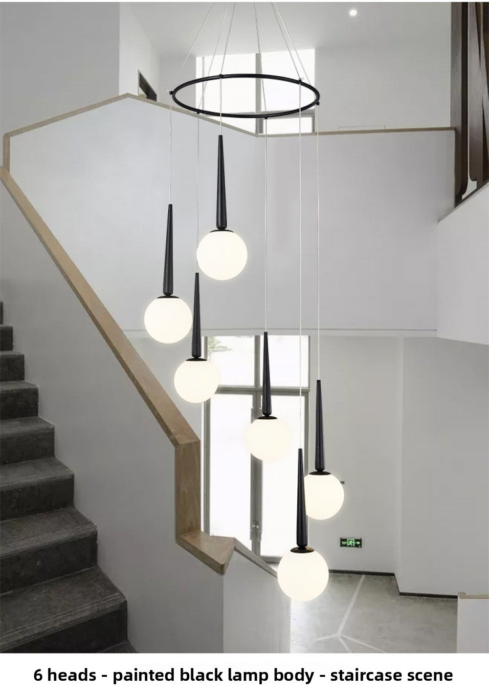 Staircase Chandelier for Duplex, Nordic Loft, Sloping Ceiling, Mezzanine, High Ceiling Villa, Mid-Level, Rotating Staircase, Long Chandelier