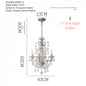American Style Chandelier Light Luxury Living Room Dining Room Lamp Vintage French Palace Crystal Lamp European Style Villa Princess Room Bedroom Lamp