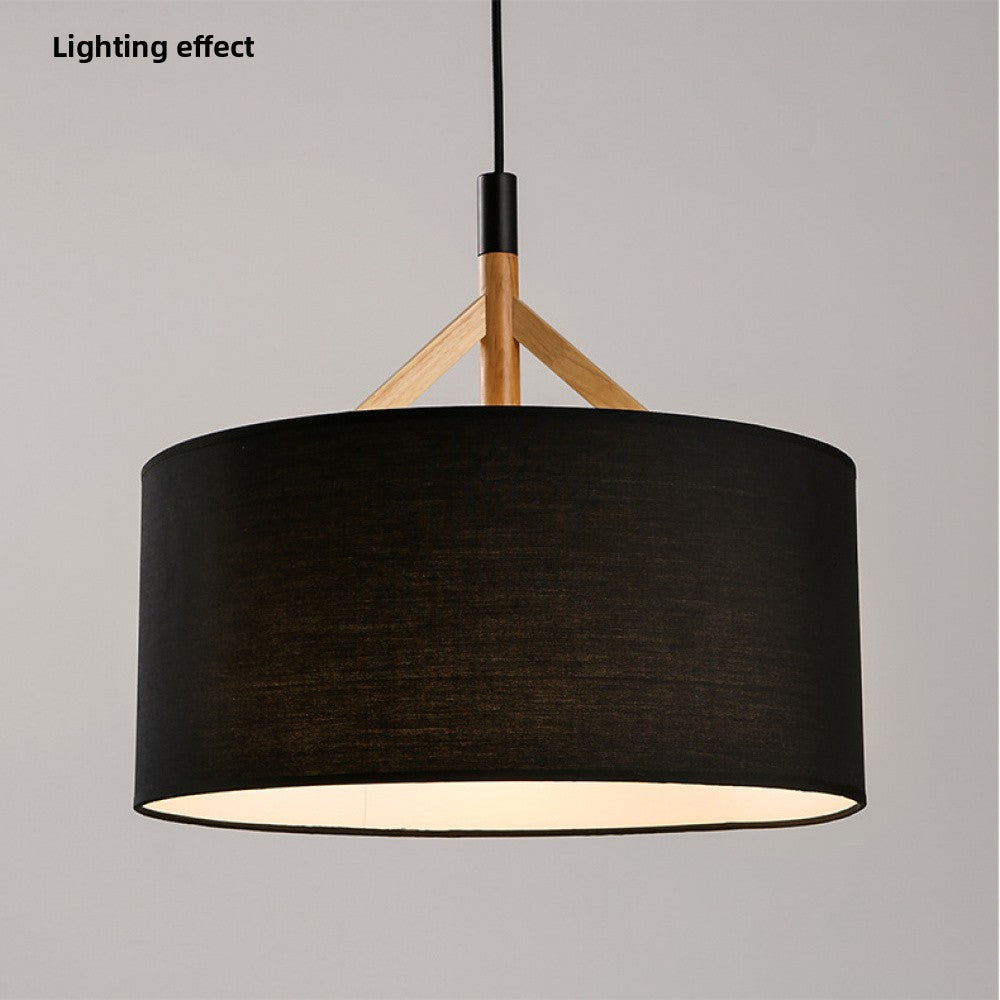 Creative Bar Counter Cafe Restaurant Pendant Light Simple Modern Solid Wood Art Single Head Restaurant Dining Table Pendant Light