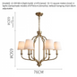 American Style Pendant Light French Retro Villa High-end Living Room Dining Room Light Simple Bedroom Light Home B&B Iron Art Lighting
