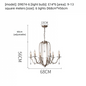 American Style Large Pendant Light for Living Room, Villa, Duplex, French Light Luxury American Iron Art Creative Crystal Homestay Restaurant Lighting