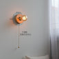 New Japanese Style White Wax Wood Wall Lamp Natural Wood Bedroom Bedside Shop Window Designer Self-contained Pull Switch Wall Lamp