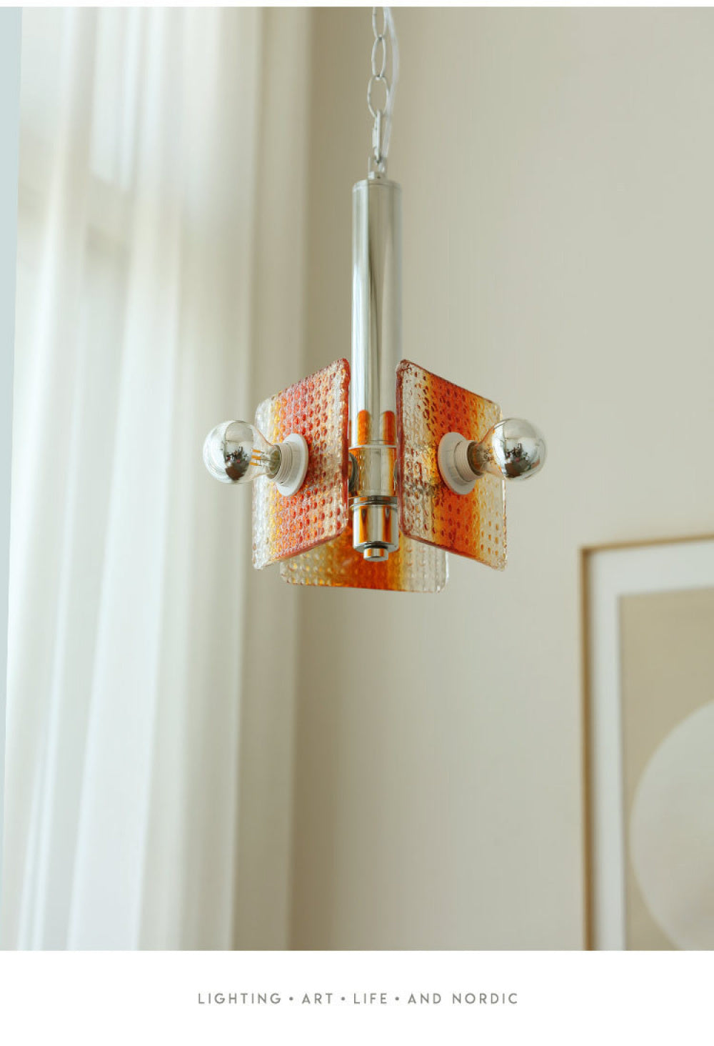 Bauhaus Chrome Silver Bedroom Bedside Pendant Light Designer Model Room Balcony Light Simple Dining Room Bar Pendant Light