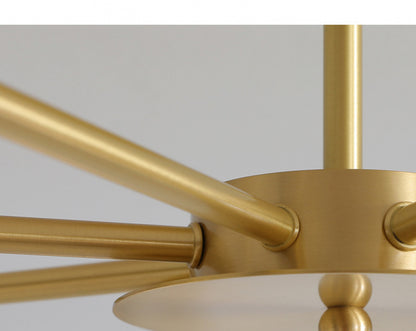 Vintage Living Room Chandelier Ceiling Light Luxury Elegant High-end Palace Style All-copper Ceramic Lighting Dining Room Master Bedroom Lamp