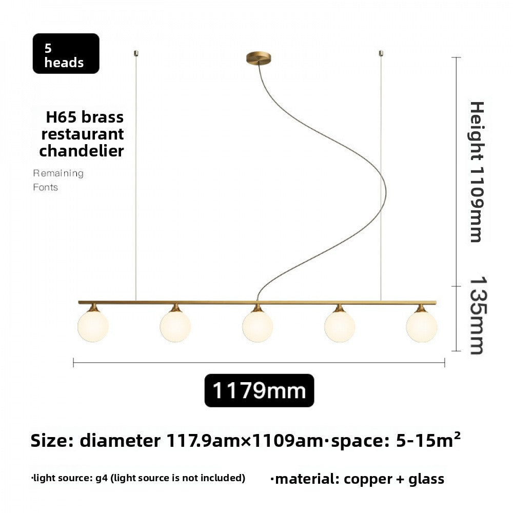 Restaurant Pendant Light Nordic Simple Modern Dining Room Living Room Light Creative Personality Bedroom Bar Light All Copper 2019 New Model