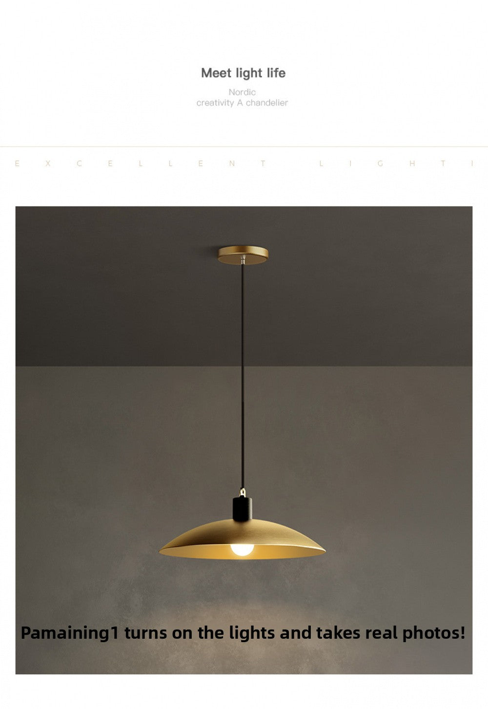 Nordic Single Pendant Dining Room Chandelier Simple Round Bedroom All-Copper Lamp Fashion Creative Bar Brass Small Pendant Light