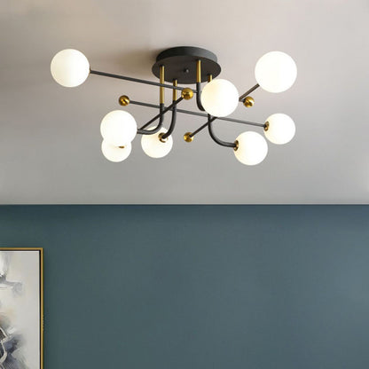 Nordic Ceiling Light Simple Modern Dining Room Living Room Light Elegant Italian Minimalist Creative Magic Bean Light Light Luxury Bedroom Light