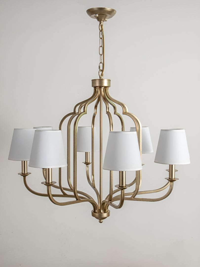 American Style Pendant Light French Retro Villa High-end Living Room Dining Room Light Simple Bedroom Light Home B&B Iron Art Lighting