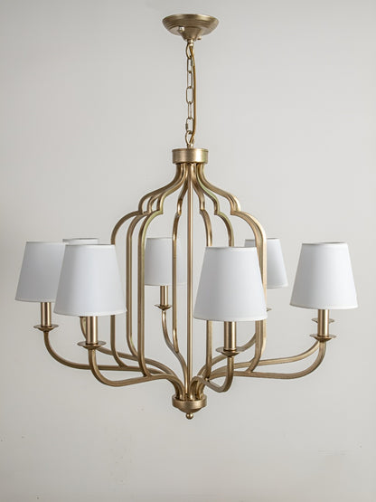 American Style Pendant Light French Retro Villa High-end Living Room Dining Room Light Simple Bedroom Light Home B&B Iron Art Lighting