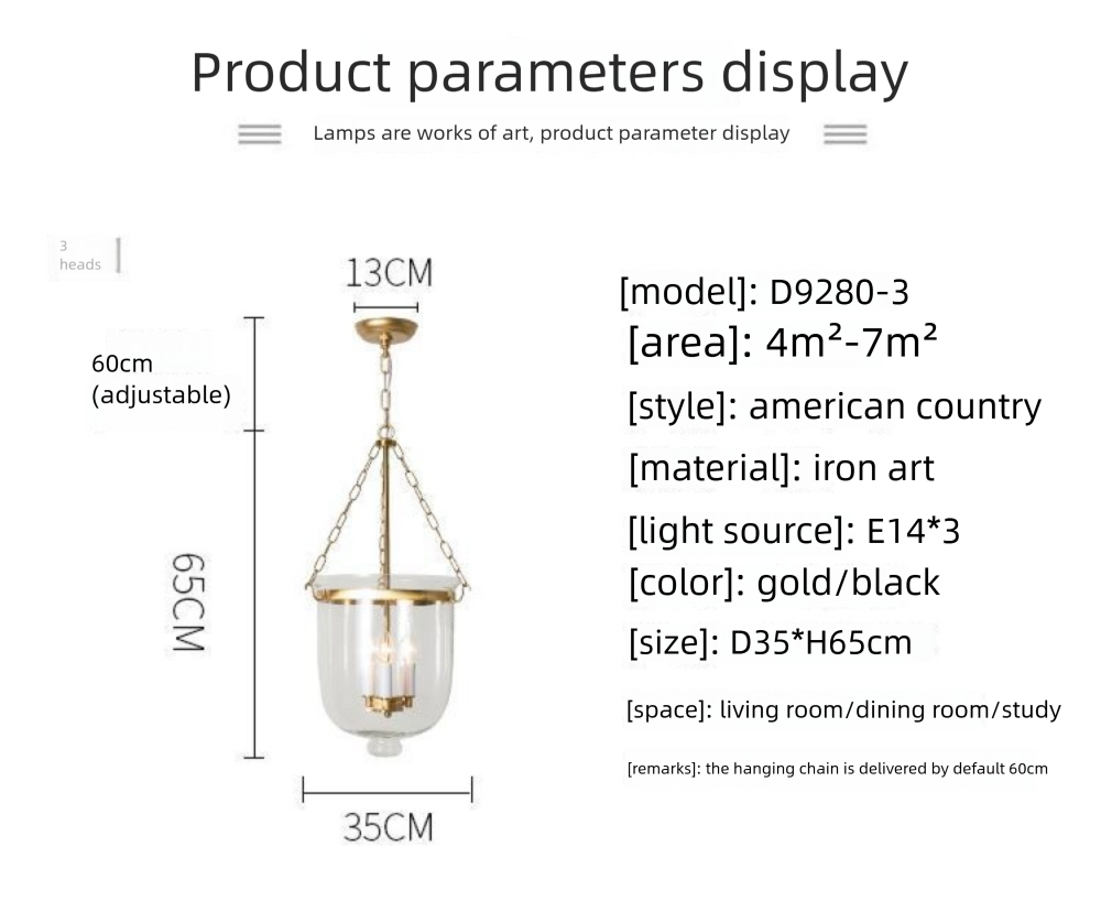 In Stock American Style Restaurant Pendant Light Dining Table Creative Light Luxury Postmodern Glass Hallway Light Entrance Hallway American Style Pendant Light