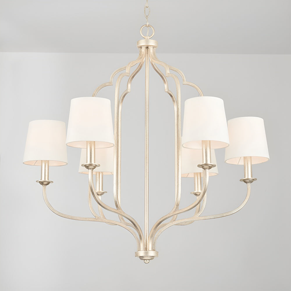 American Style Pendant Light French Retro Villa High-end Living Room Dining Room Light Simple Bedroom Light Home B&B Iron Art Lighting
