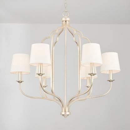 American Style Pendant Light French Retro Villa High-end Living Room Dining Room Light Simple Bedroom Light Home B&B Iron Art Lighting