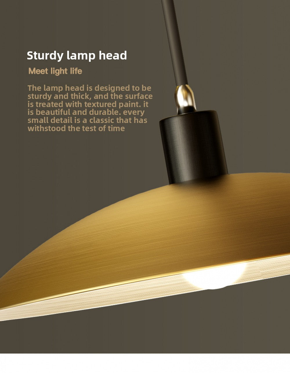 Nordic Single Pendant Dining Room Chandelier Simple Round Bedroom All-Copper Lamp Fashion Creative Bar Brass Small Pendant Light