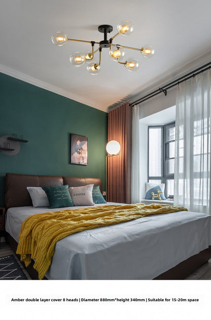 Nordic Lighting Simple Living Room Lamp Modern Style Designer Creative Light Luxury Bedroom Study Dining Room Magic Bean Pendant Light