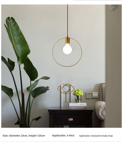 Aisle Light All-Copper Light Foyer Simple Modern Style Unique Room Light Entrance Balcony Corridor Brass Ceiling Light