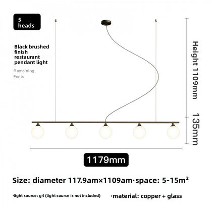 Restaurant Pendant Light Nordic Simple Modern Dining Room Living Room Light Creative Personality Bedroom Bar Light All Copper 2019 New Model