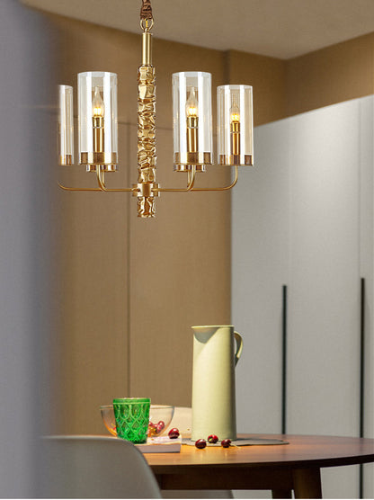 Postmodern Chandelier Full Copper Living Room Lighting High-end Luxurious Atmospheric Home Bedroom Dining Room Light Light Luxury American Style Chandelier