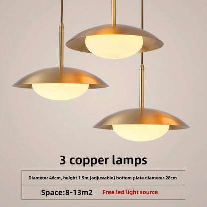 Restaurant Pendant Light Rectangular Nordic Brass Pendant Light Modern Creative Art Industrial Style Bar Round Dining Pendant Light