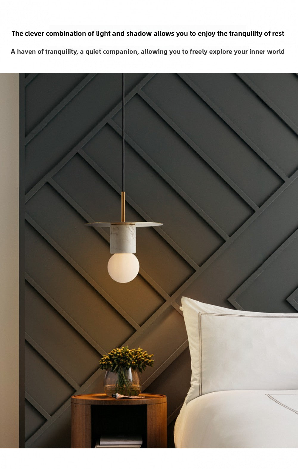 Nordic INS Internet Celebrity Designer Restaurant Bar Small Pendant Light Single Head Creative Personality Light Luxury Bedroom Bedside Lamp