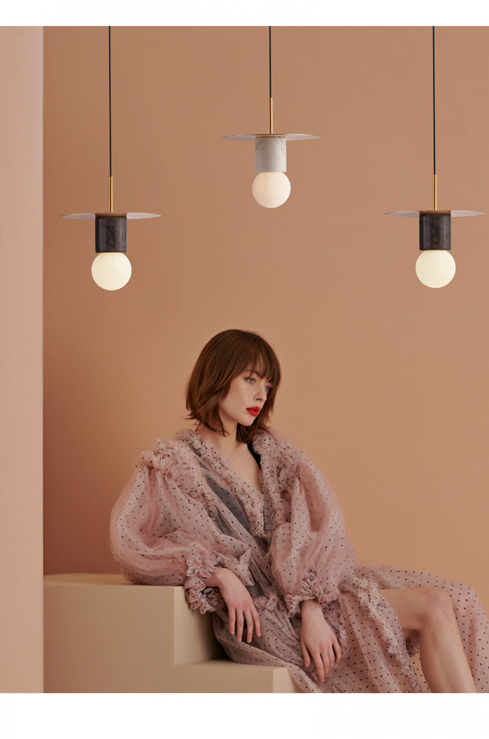 Nordic INS Internet Celebrity Designer Restaurant Bar Small Pendant Light Single Head Creative Personality Light Luxury Bedroom Bedside Lamp