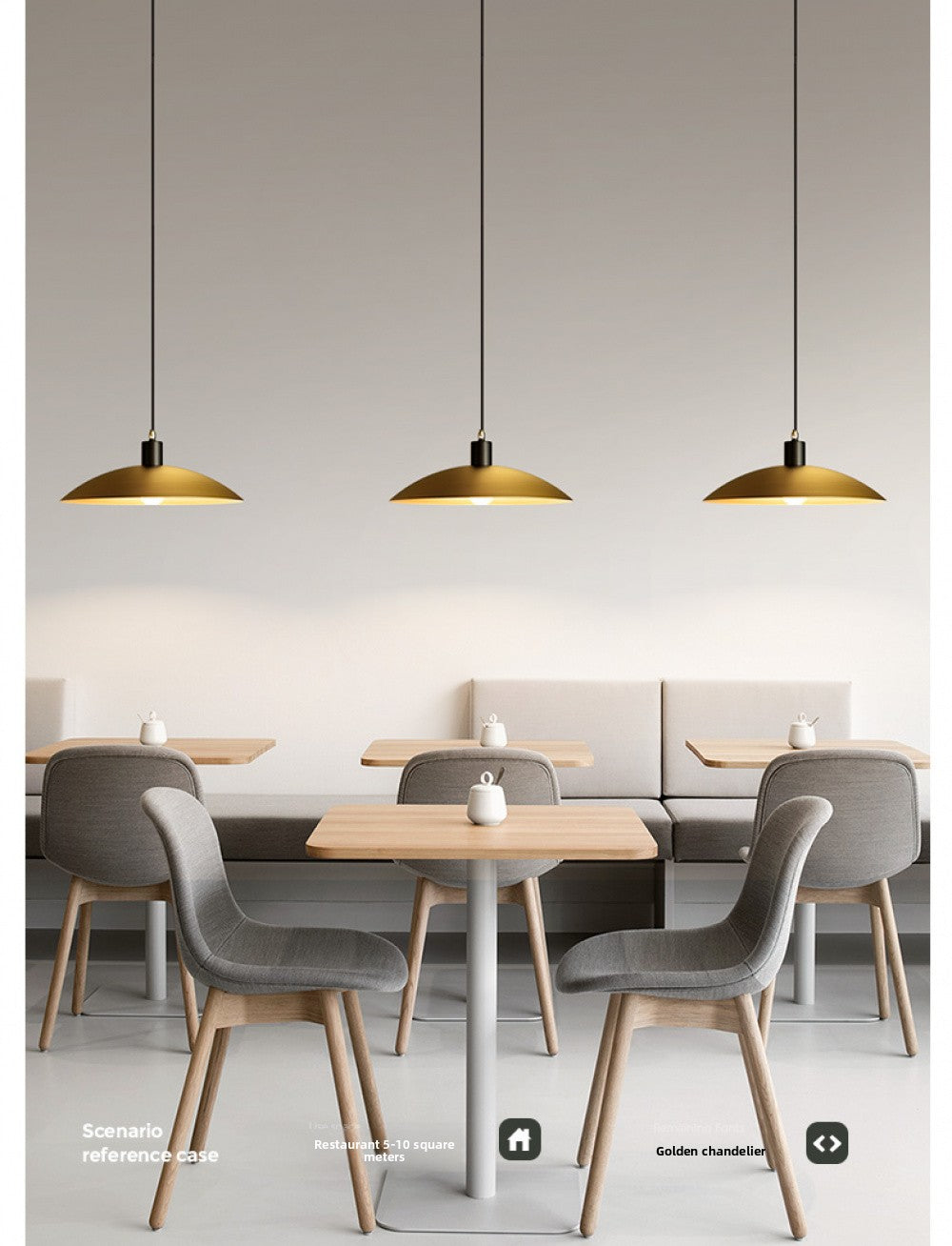 Nordic Single Pendant Dining Room Chandelier Simple Round Bedroom All-Copper Lamp Fashion Creative Bar Brass Small Pendant Light