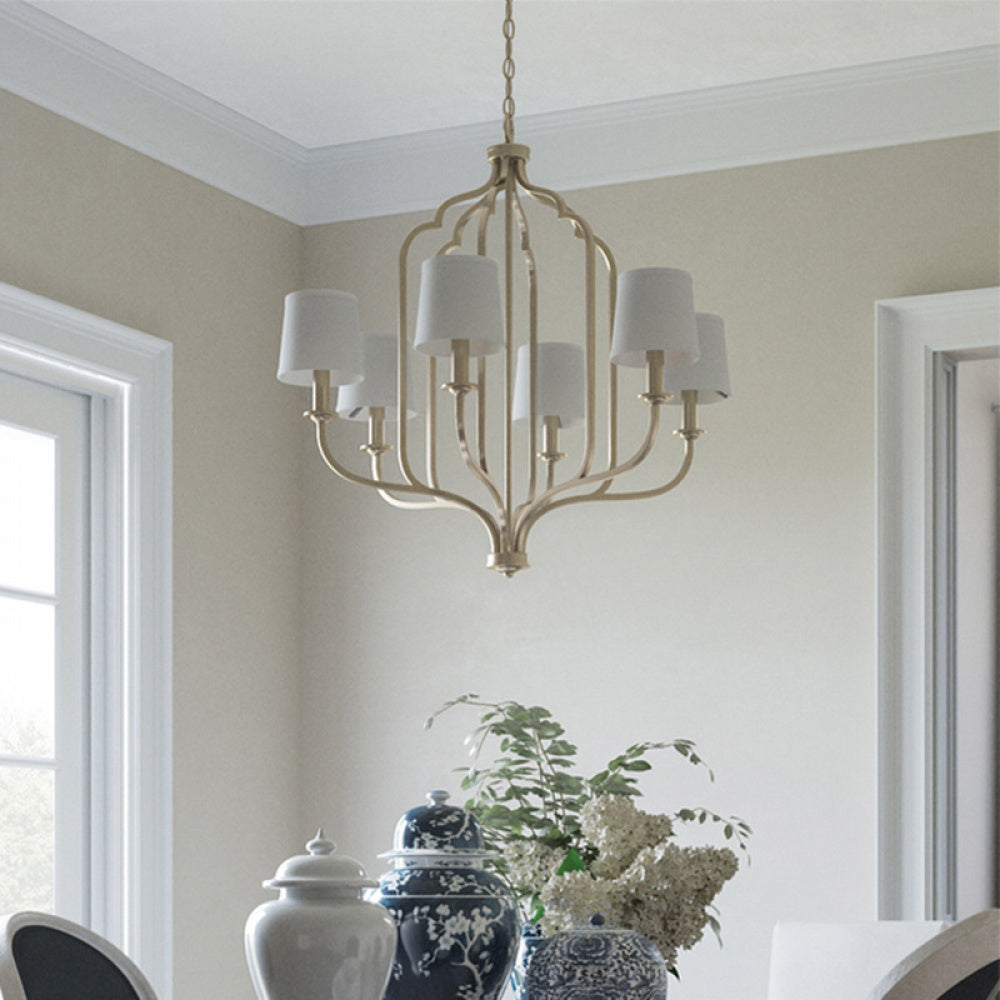 American Style Pendant Light French Retro Villa High-end Living Room Dining Room Light Simple Bedroom Light Home B&B Iron Art Lighting