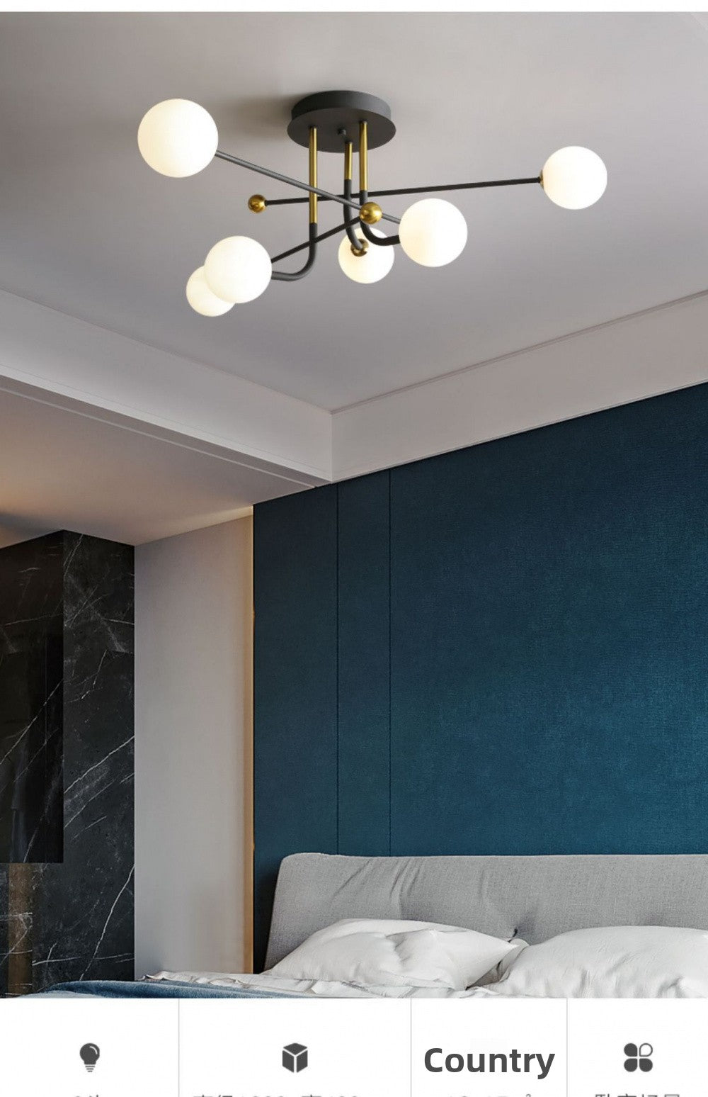 Nordic Ceiling Light Simple Modern Dining Room Living Room Light Elegant Italian Minimalist Creative Magic Bean Light Light Luxury Bedroom Light