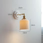 New Japanese pleated wall lamp bedroom bedside Nordic homestay living room background wall designer full copper lamp