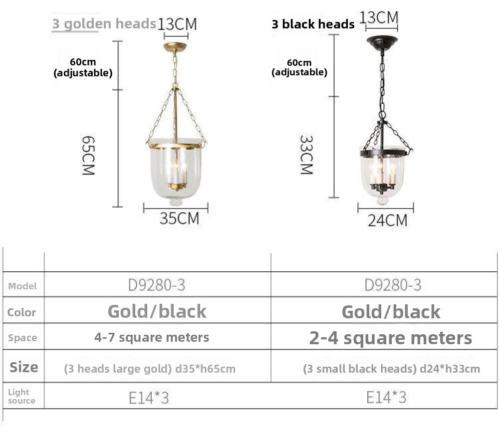 In Stock American Style Restaurant Pendant Light Dining Table Creative Light Luxury Postmodern Glass Hallway Light Entrance Hallway American Style Pendant Light