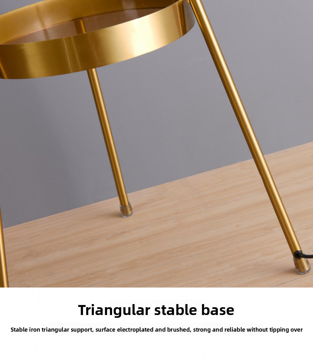 Nordic Light Luxury Floor Lamp Living Room Bedroom Bedside Creative Distinctive Glass Ball Tripod Storage Vertical Table Lamp